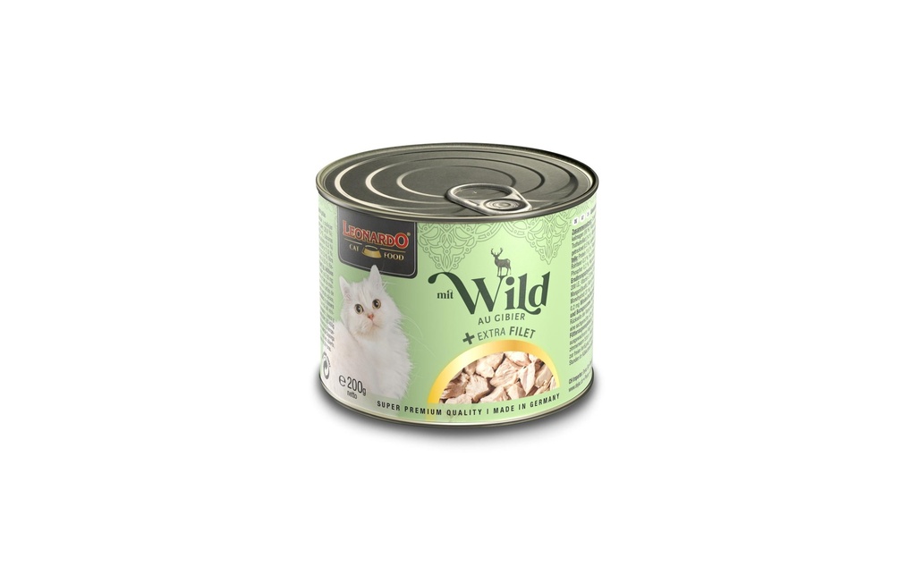 Leonardo Cat Food Alimentation humide Gibier   filet supplémentaire, 200 g