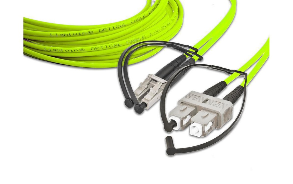 Lightwin Câble patch à fibre optique Multimode LC – SC, OM5, Duplex, 0.5 m