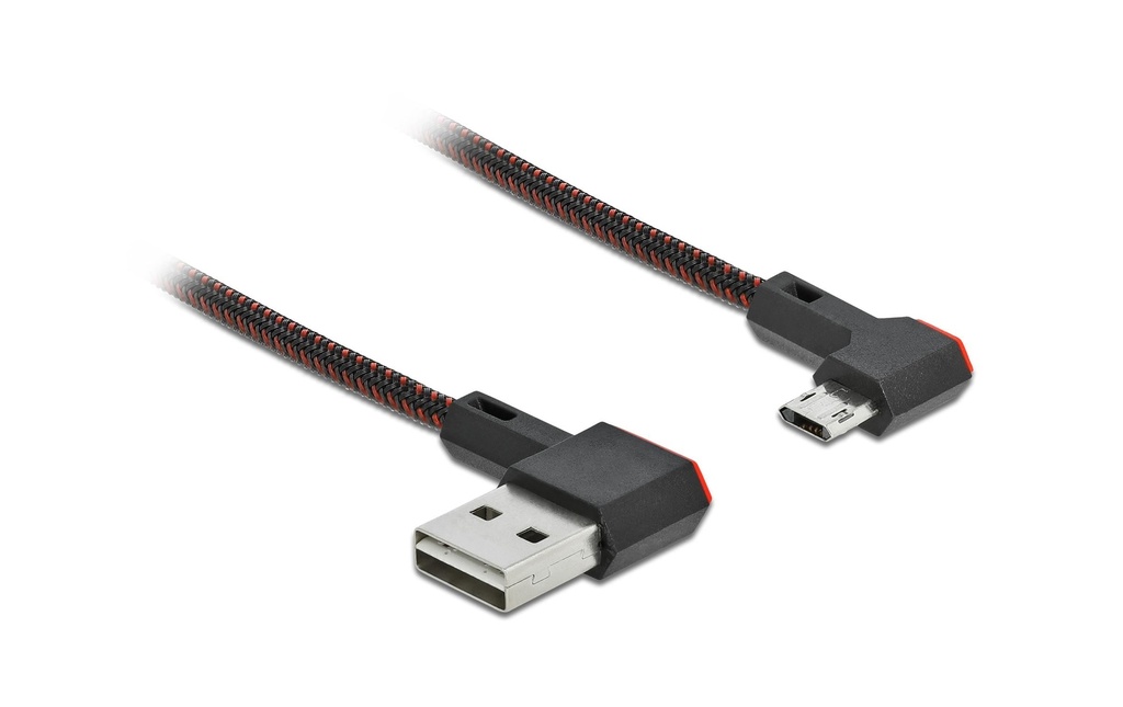 Delock Câble USB 2.0 EASY-USB, coudé USB-A - Micro-USB B 0.2 m