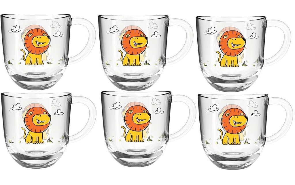 LEONARDO Tasse pour enfants Bambini Lion, 6 pièces