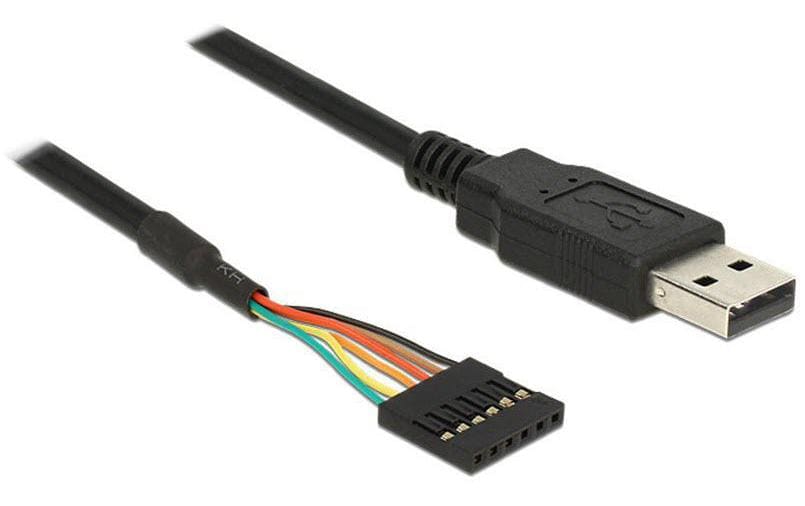 Delock Câble USB 2.0 TTL Seriel 6 Pin (5 V) USB-A - Pinheader 1.8 m