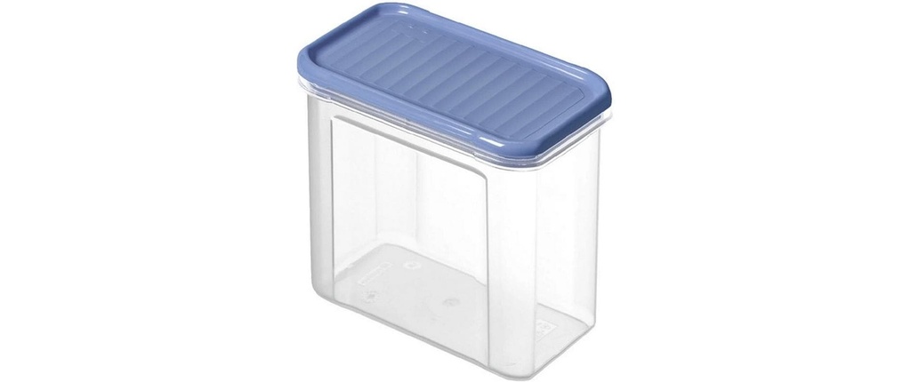 Rotho Boîte à provisions Domino 1 l, Bleu/Transparent
