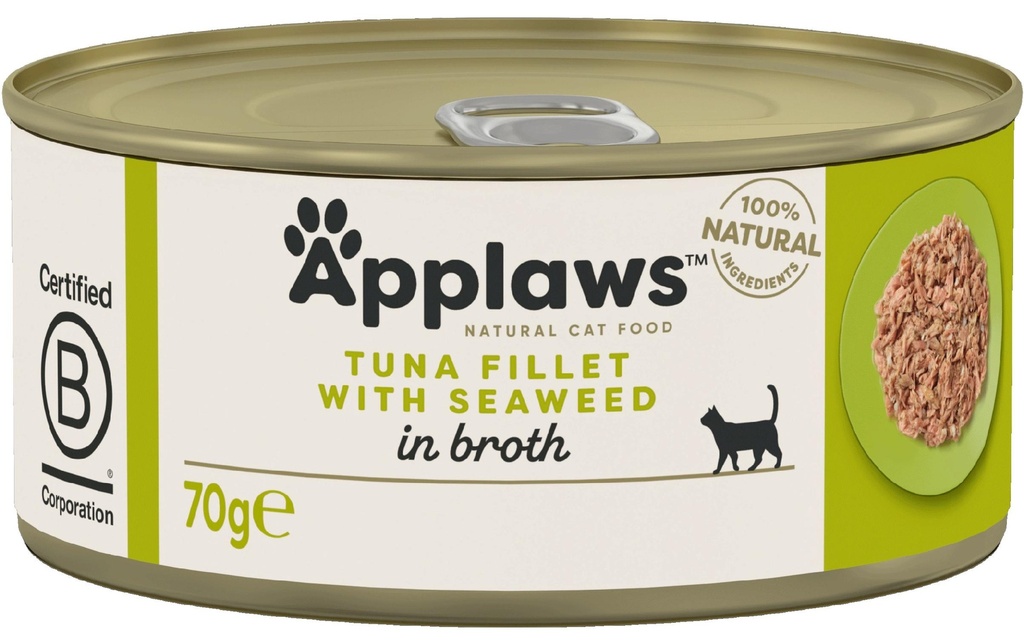 Applaws Alimentation humide Filet de thon et algues marines 70 g