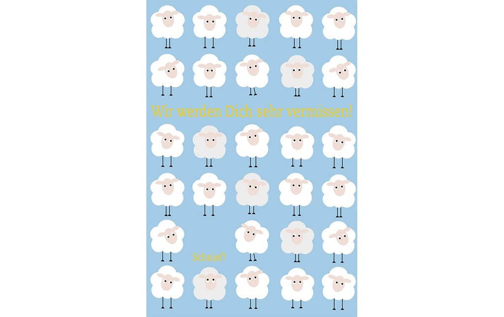 ABC Carte d’adieu Moutons B6