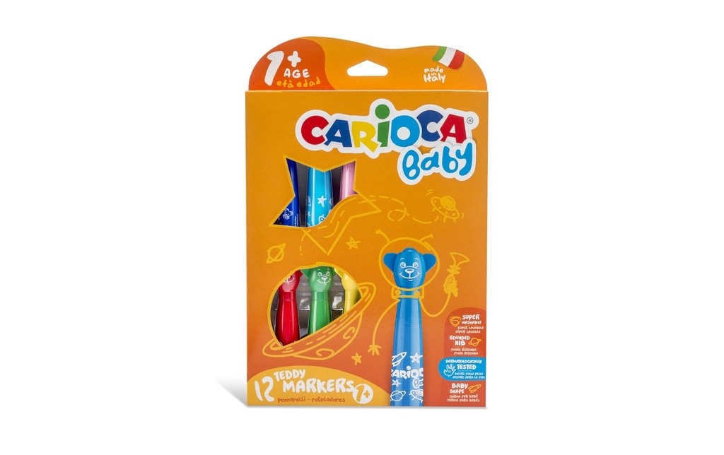 CARIOCA Feutres Baby Teddy 1+E 12pces (12 pces)
