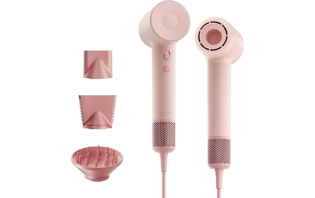 Laifen Sèche-cheveux SE 2, 3 embouts & connexion magnétique, rose