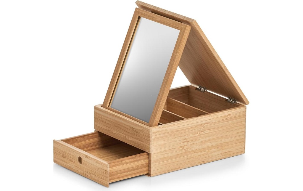 Zeller Present Supports à bijoux avec miroir Nature