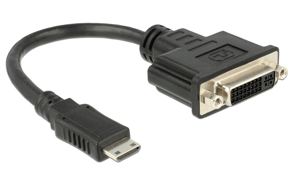 Delock Câble adaptateur Mini-HDMI (HDMI-C) – DVI-D Noir