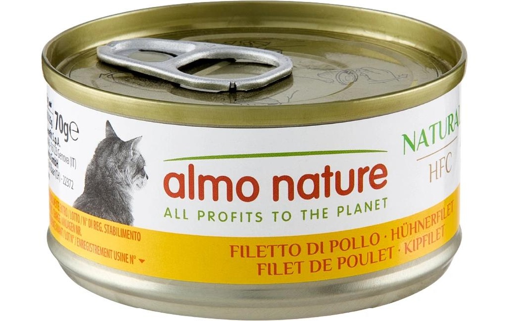Almo Nature Alimentation humide HFC Natural Cat avec Filet de poulet 70 g