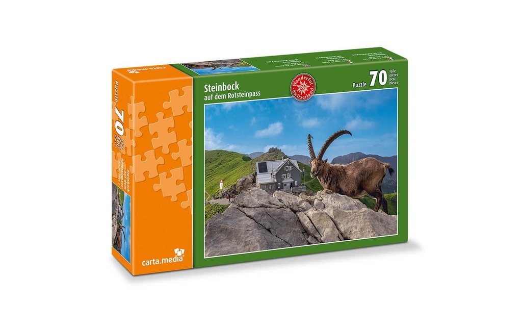 Carta.Media Puzzle Bouquetin au Rotsteinpass 70 pièces