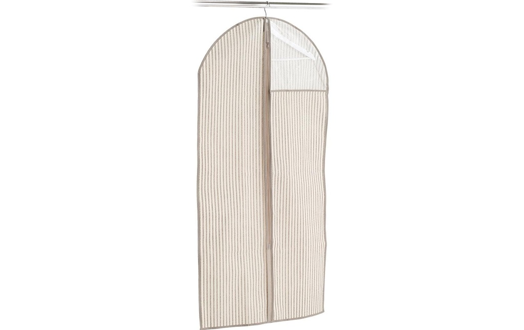 Zeller Present Housse de protection pour vêtements Stripes, Non-tissé, 59 x 119 cm, marron