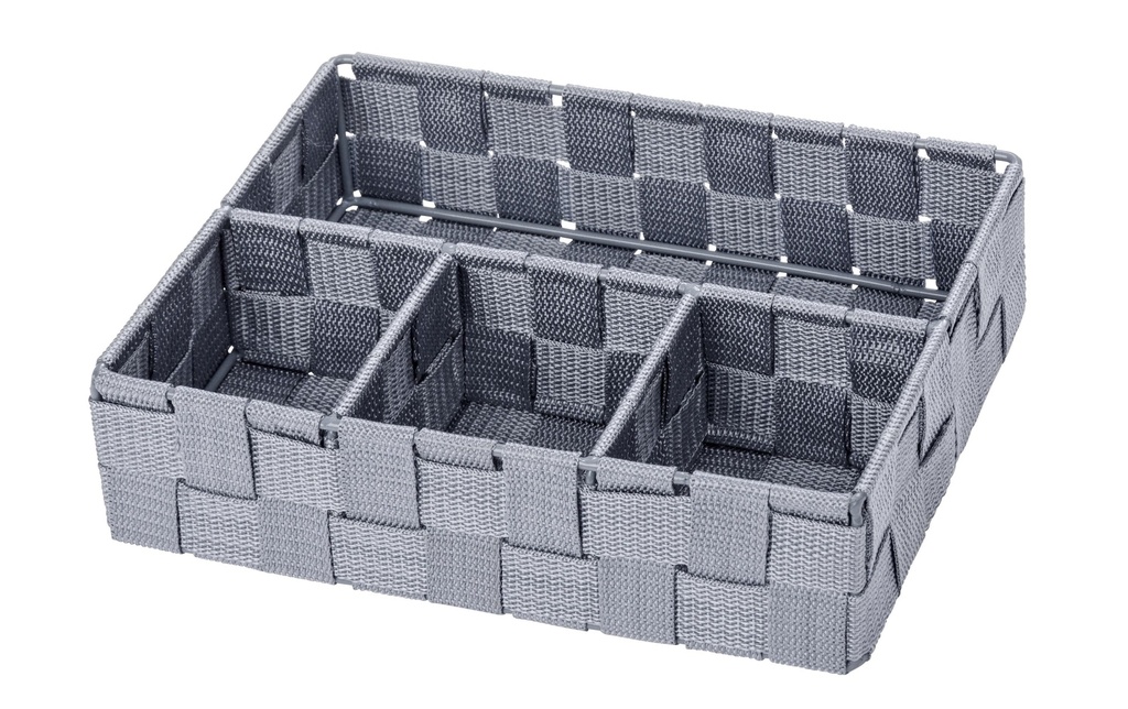 Wenko Panier de rangement Adria 26 x 17 x 6.5 cm, Gris