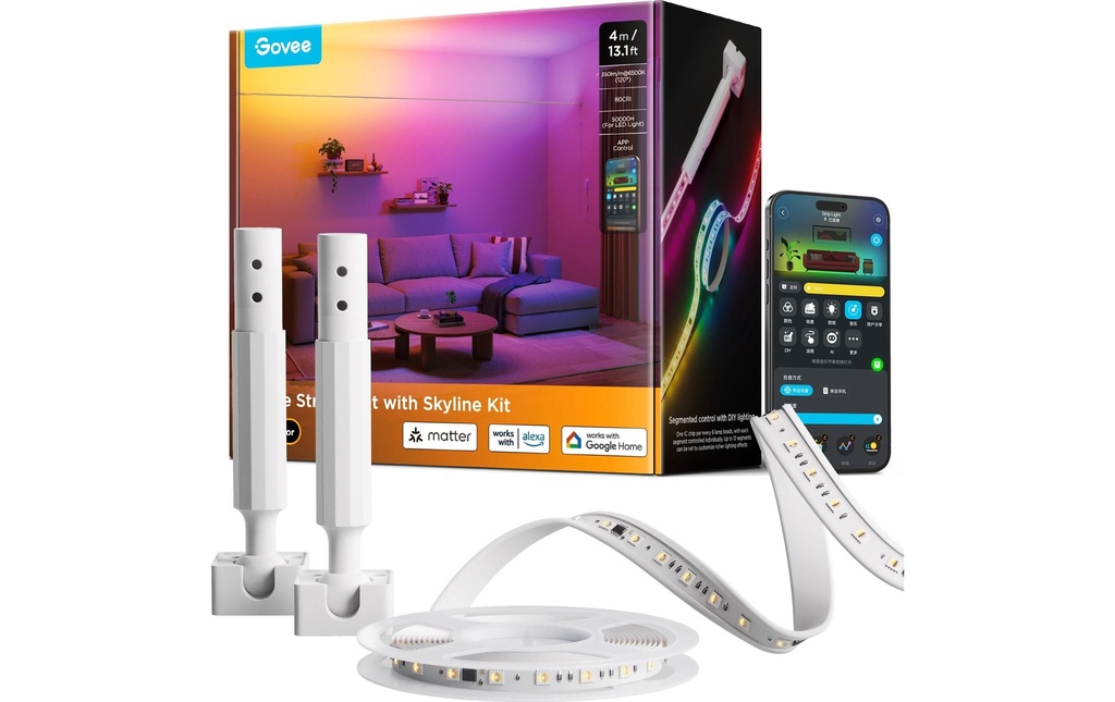 Govee Bande LED RGBICWW Skyline Strip Light