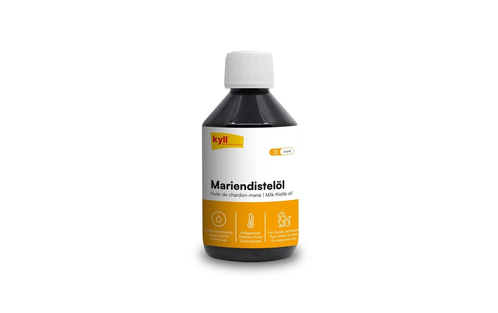 kyli Supplément alimentaire pour chiens Huile de chardon Marie, 250 ml