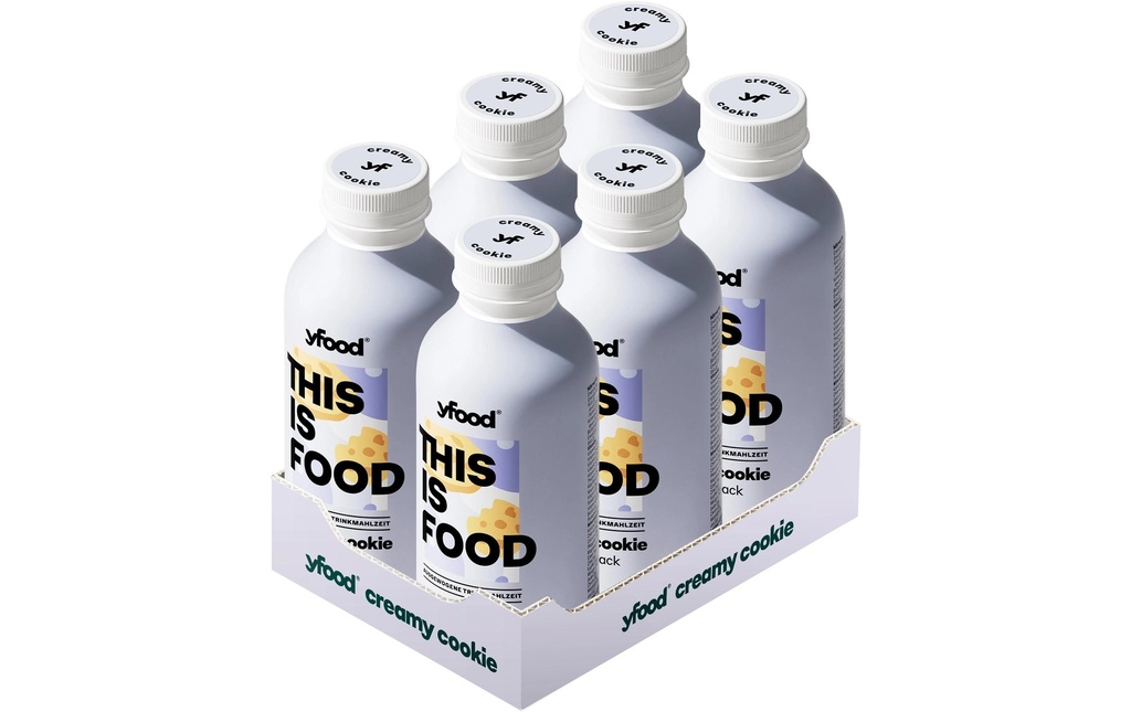 YFOOD Repas à boire Creamy Cookie 6 x 500 ml