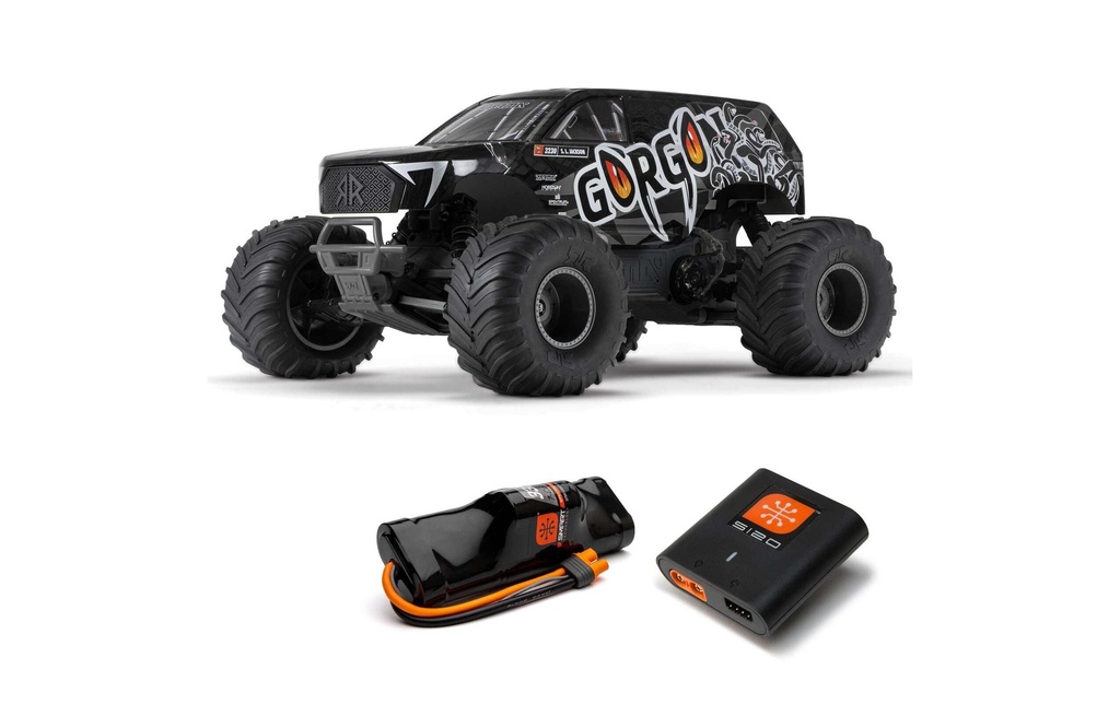 Arrma Monster Truck Gorgon MEGA 550 RWD Noir, kit de construction, 1:10