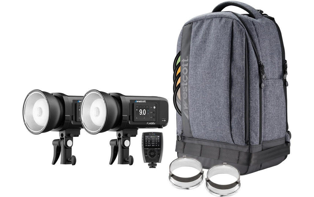 Westcott Flash Kit sac à dos FJ400 II Strobe 2-Light