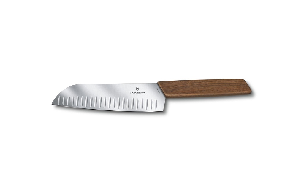 Victorinox Couteau santoku Swiss Modern 17 cm bois de noyer
