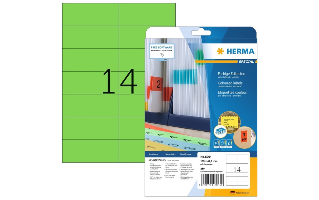 HERMA Etiquettes Spec.105x42.3 vert (20 pces)