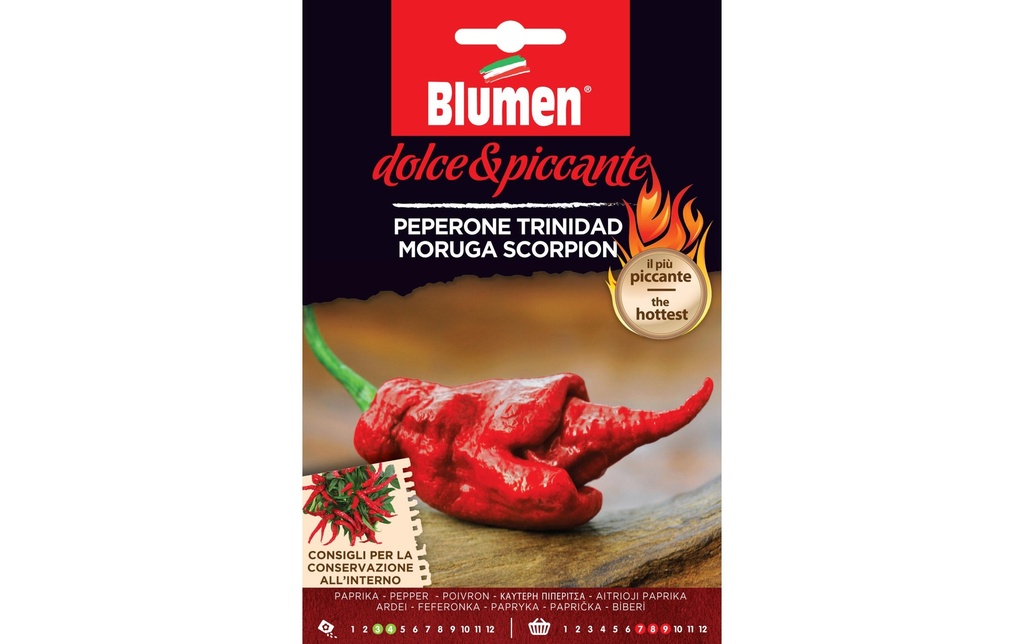 Blumen Semence Paprika Trinidad Scorpion Scorpion Rosso