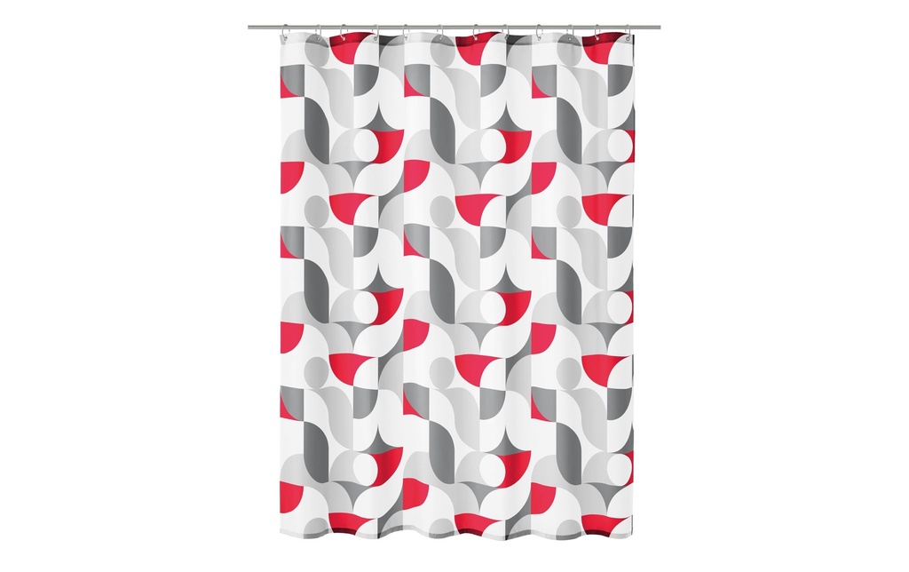 Kleine Wolke Rideau de douche Tess 180 x 200 cm, Rouge