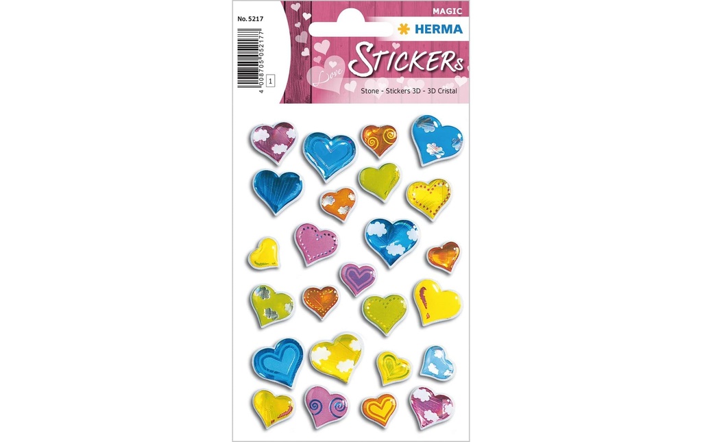 HERMA Sticker Magic coeurs stone (25 pces)