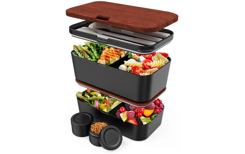 Umami Boîte casse-croûte Nestable L Sapele Black