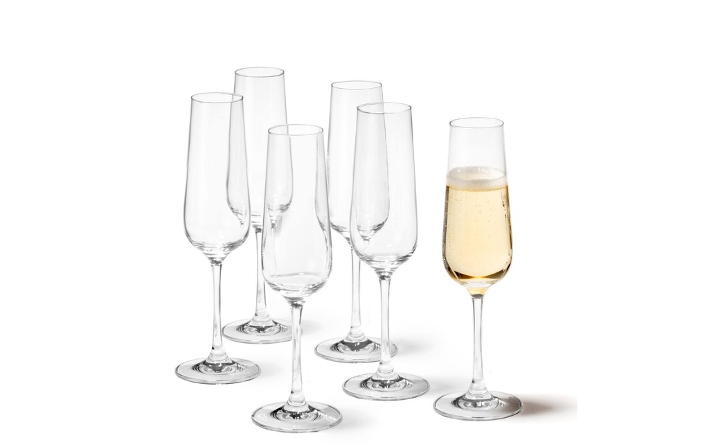 LEONARDO Verre à champagne Tivoli 210 ml, 6 Pièce/s, Transparent 