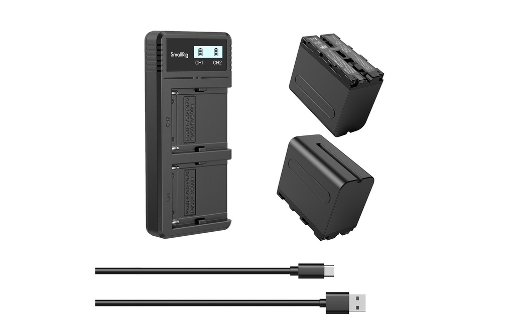 Smallrig Batterie pour Appareils photo numérique Kit batterie et chargeur NP-F970