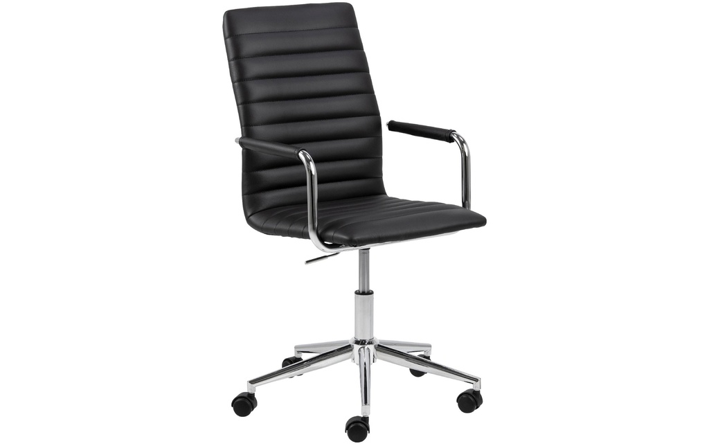 AC Design Chaise de bureau Winslow, avec dossier rembourré et accoudoirs, noir
