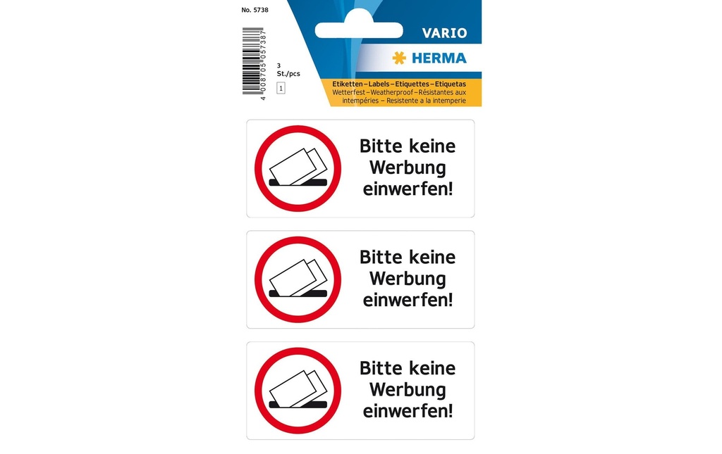 HERMA Etiq.d'interd.Défense keine Re (3 pces)