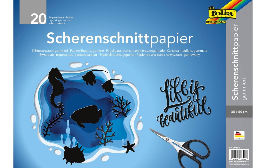 Folia Kits de papier 35 x 50 cm, noir