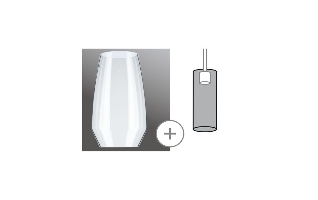 Paulmann URail 2Easy Abat-jour Vento, Transparent