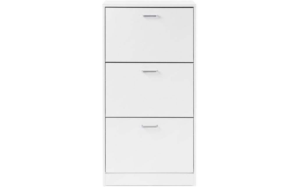 VASAGLE Armoire à chaussures  avec 3 rabats en Plaque de serrage, Blanc