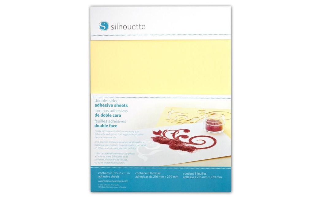 Silhouette Papier autocollant Double face  Jaune/Blanc