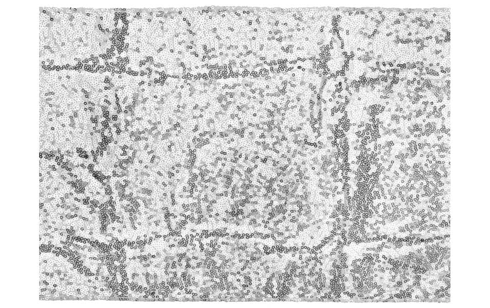Partydeco Chemin de table Paillettes 30 x 500 cm, argent, 1 pièce