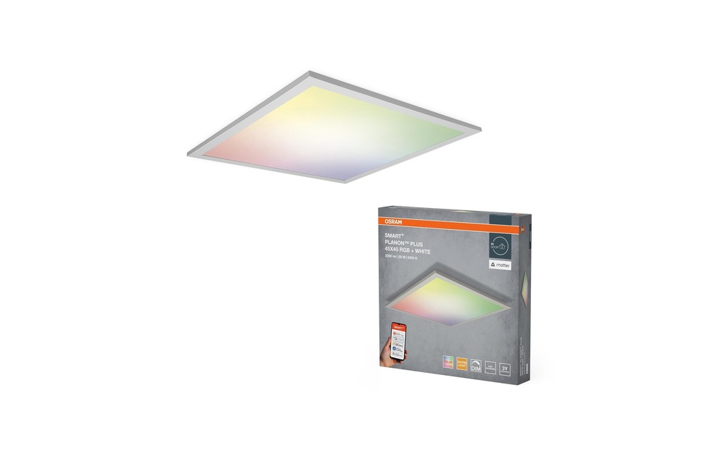 OSRAM Panneau à LED SMART+ Matter Planon Plus 450 x 450 mm RGBW