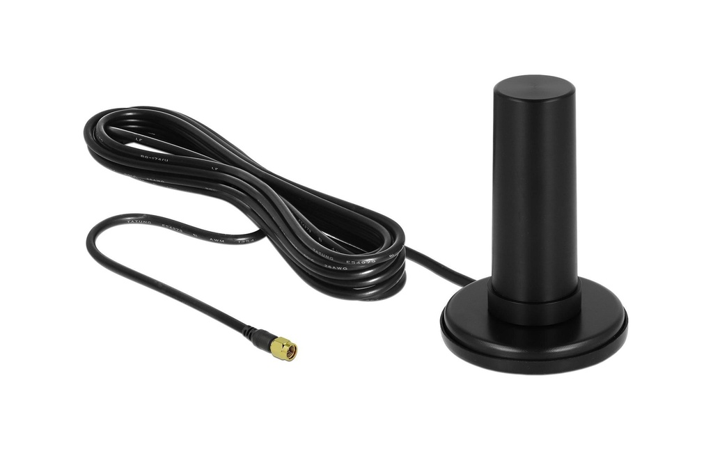 Delock Antenne LTE 5G/4G/3G support SMA 3 dBi Rayonnement omni directionnel