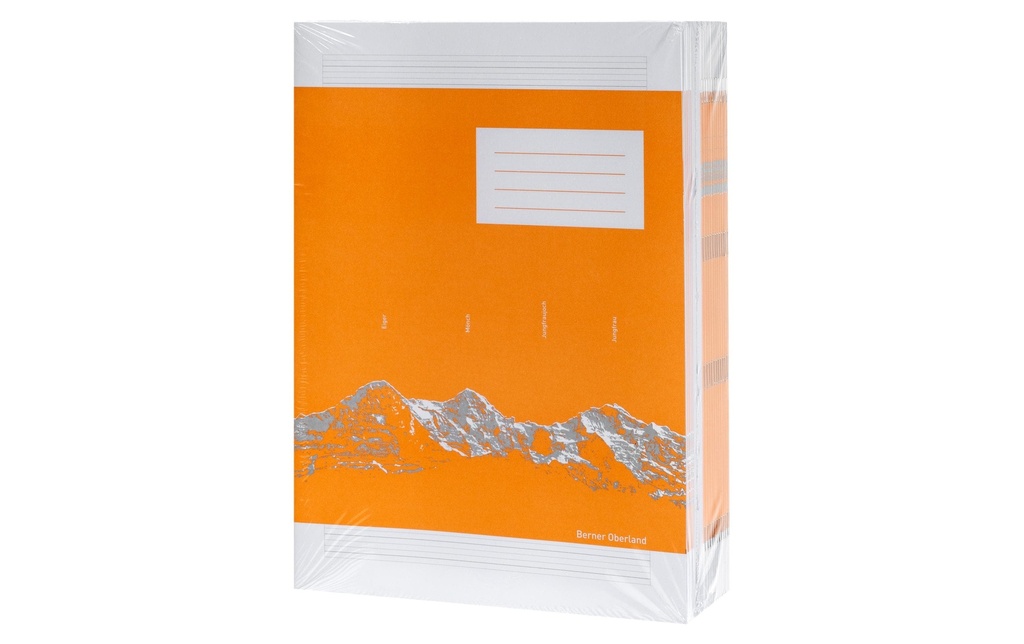 ingold-biwa Cahier d'école A4, À lignes, Orange, 25 pièces