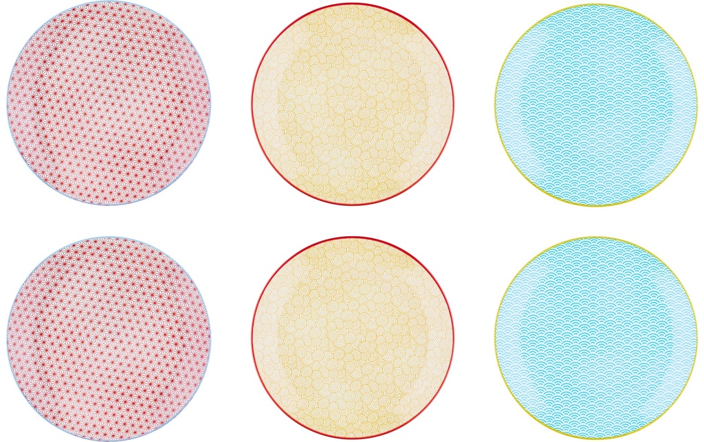 Björn Assiette non décorative Motif Ø 26 cm, 6 Pièce/s, Multicolore