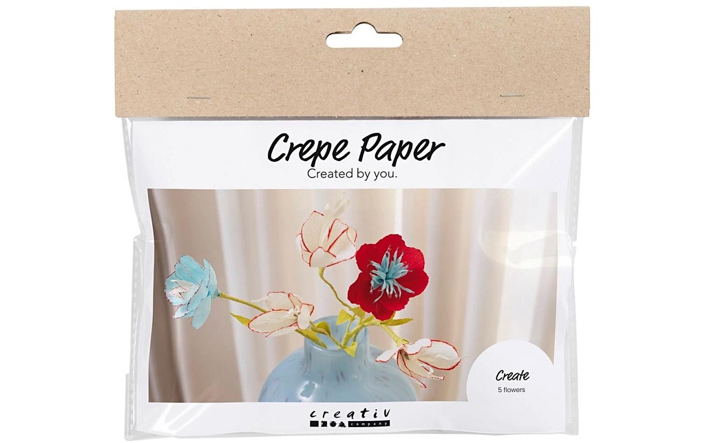 Creativ Company Kits de bricolage Fleurs, papier crêpé Mini