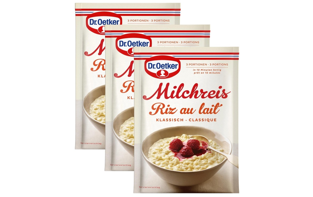Dr.Oetker Riz au lait classique 3 x 125 g