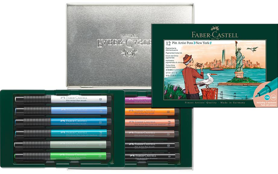 Faber-Castell Crayon à encre de Chine Ptt Arttist Pen Set Sydney 12 couleurs
