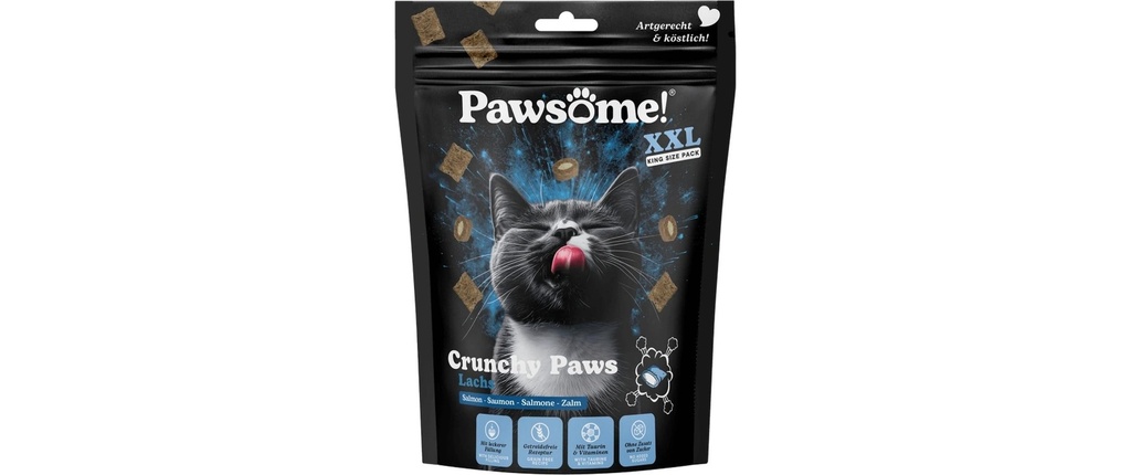 Pawsome Cat Crunchy Paws saumon 150 g