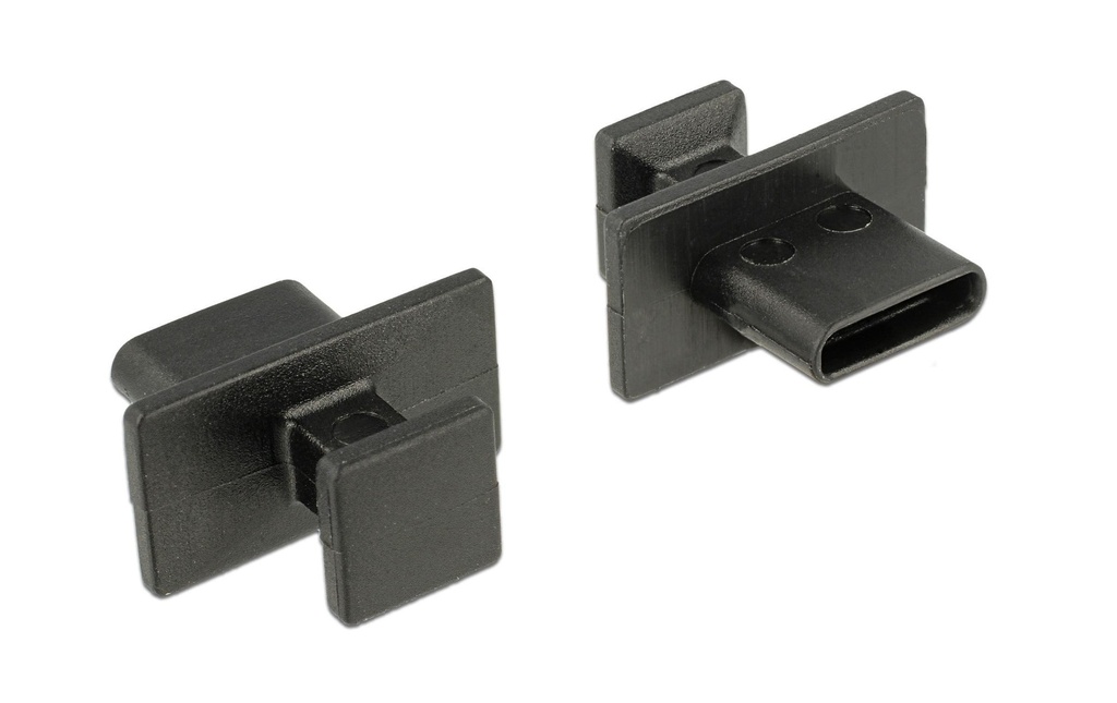 Delock Fiche borgne USB-C 10 pièces noire