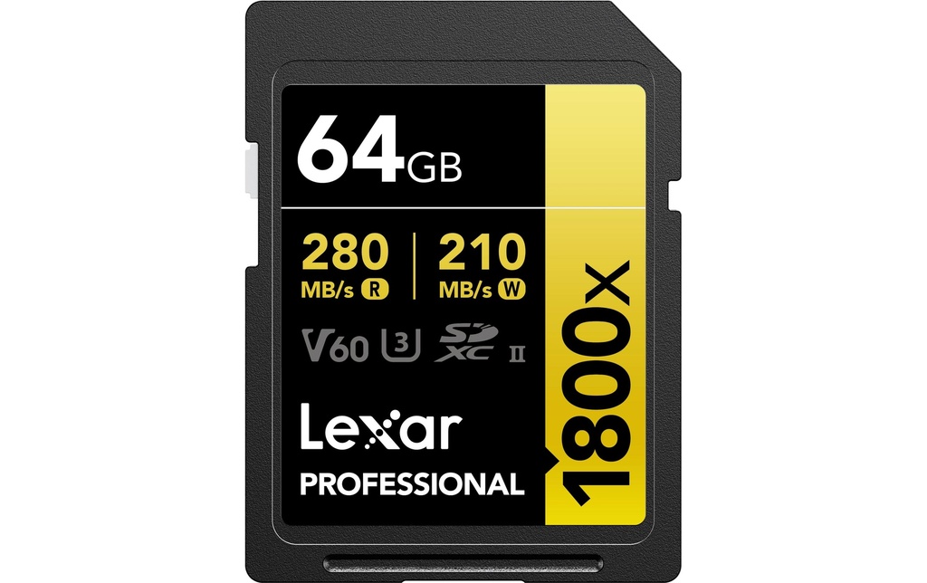 Lexar Carte SDXC Professional 1800x Gold Series 64 GB