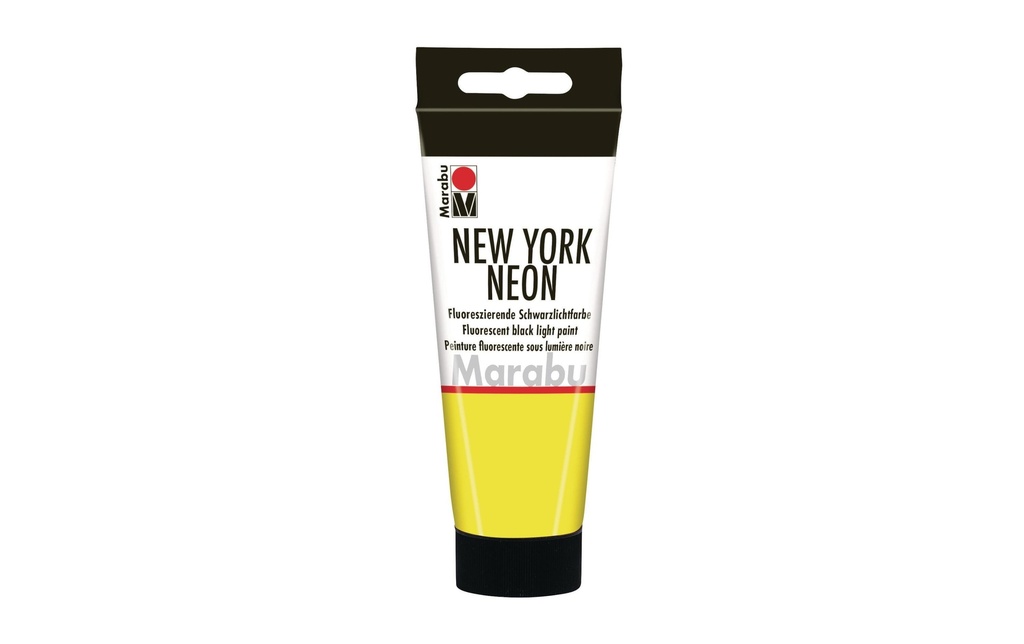 Marabu Peinture fluorescente sous lumière noire New York Neon 100 ml, Jaune