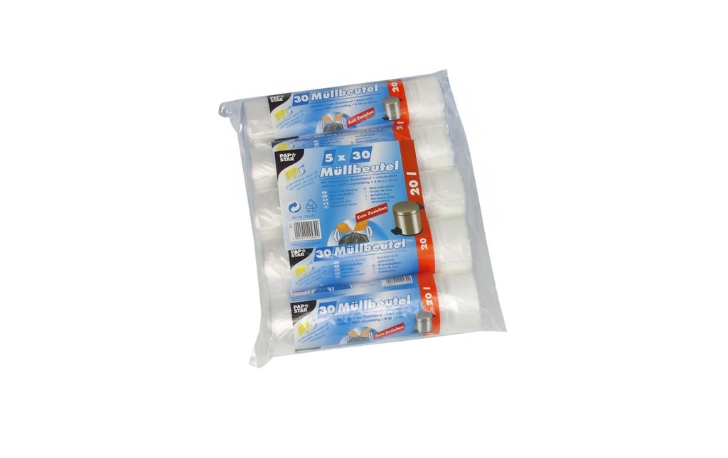 Weita Sacs poubelle Papstar 20 l, 150 Pièce/s