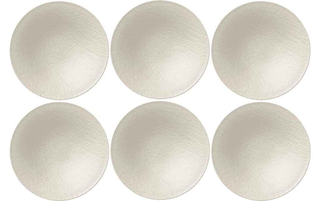 Villeroy & Boch Assiette de soupe et de pâtes Manufacture Rock 6 pièces, Blanc