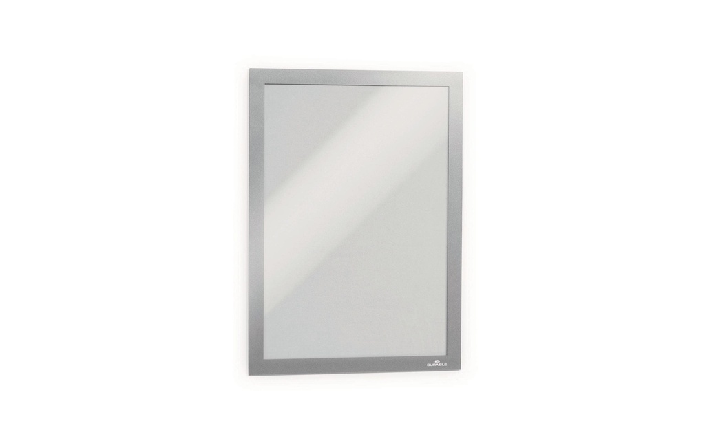 DURABLE Cadre de présentation Duraframe A4 10 pièces argent